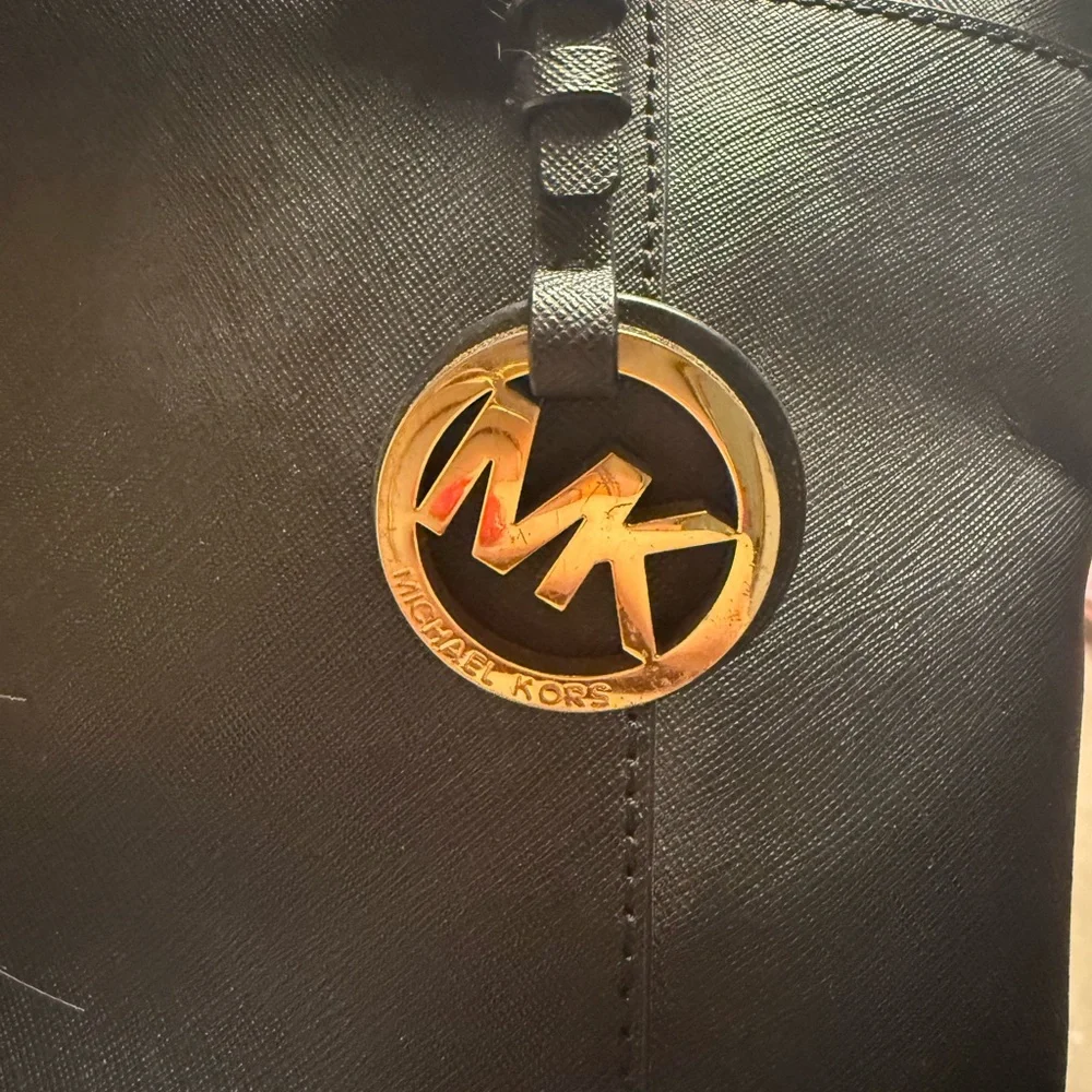 Michael Kors Black Tote with Gold Accents - Picture 5 of 5